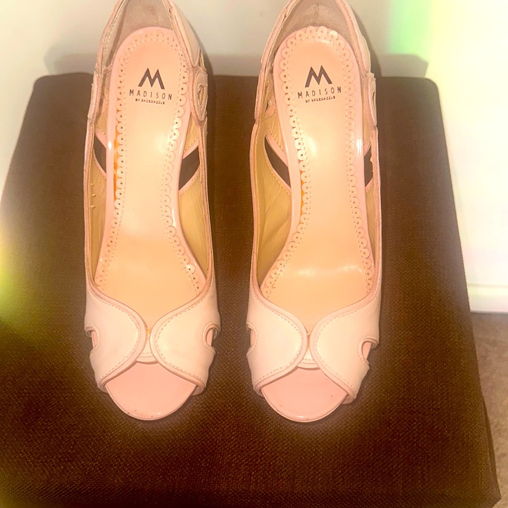 Madison rose pink 4.5 inches heel shoes